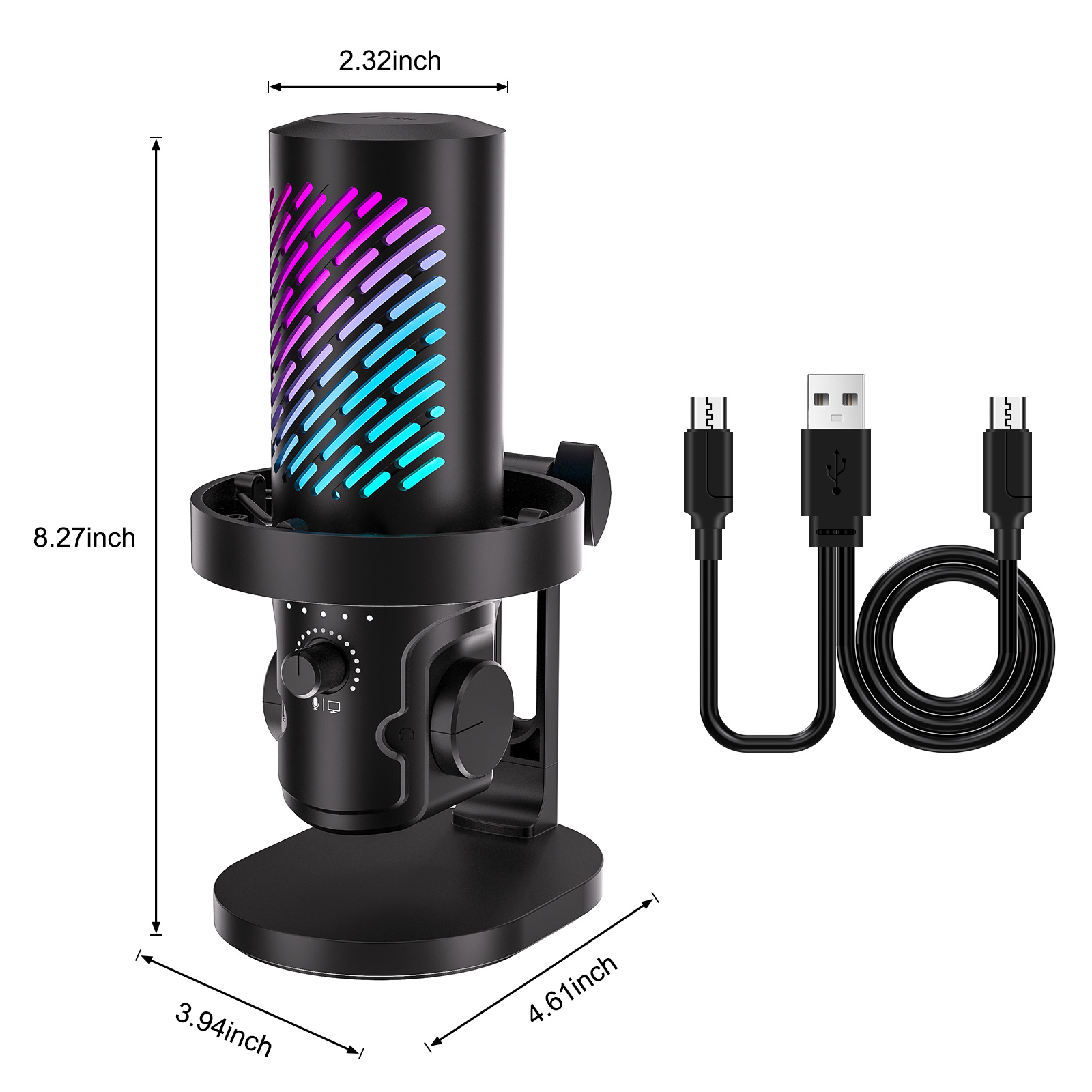 Pc Gaming Youtubers - Tenlamp CG1 RGB USB Streaming Microphone