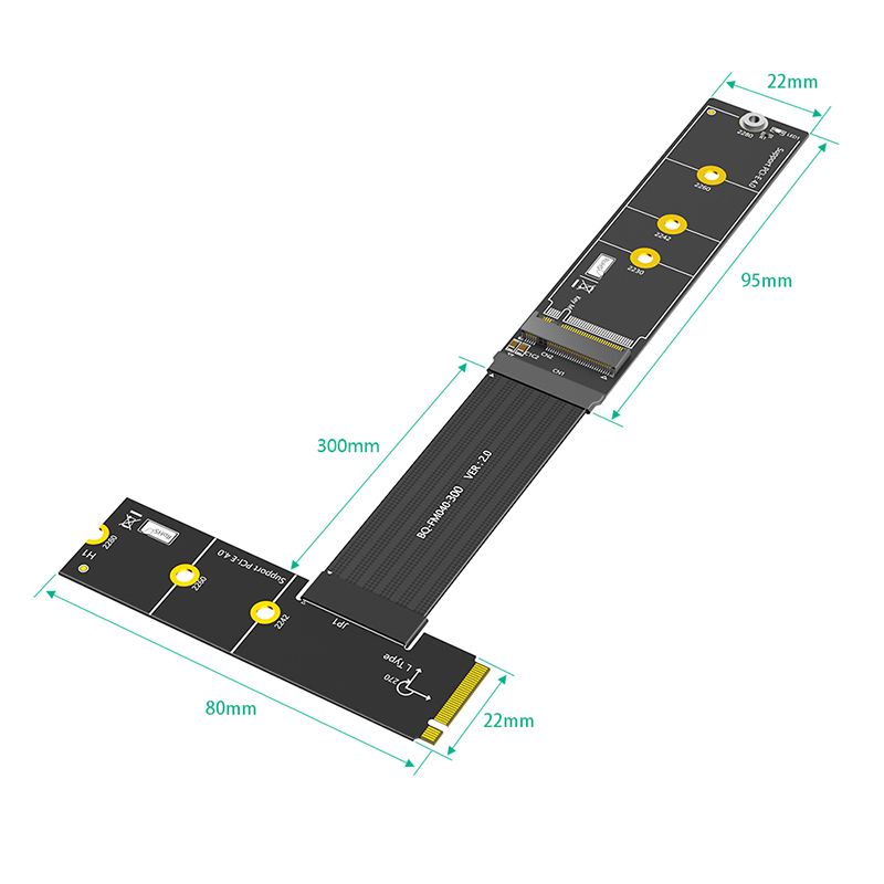 30CM M.2 NVME 4.0 Extension Ca - Pcie Riser Cable recension och pris