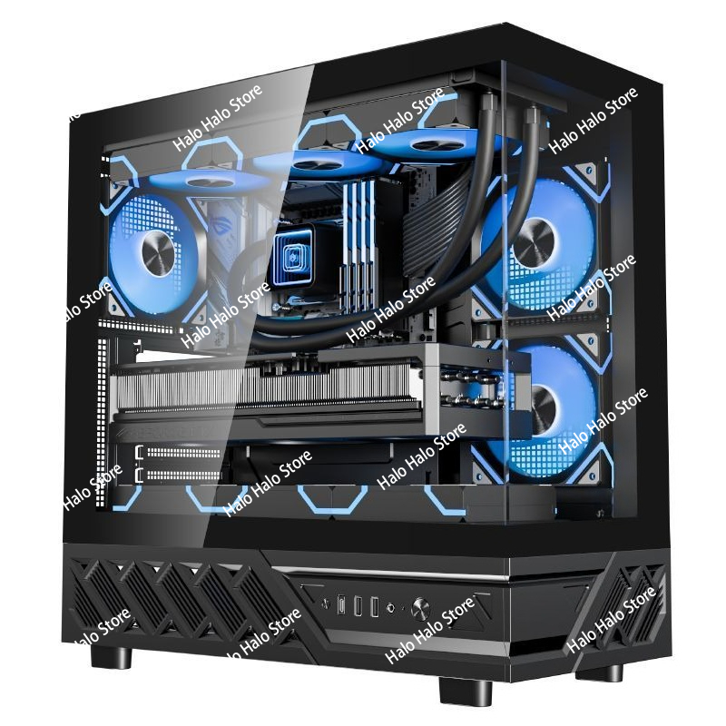 White Seaview ATX PC Case Temp - Pc Gaming Liquid Cooling recension och pris