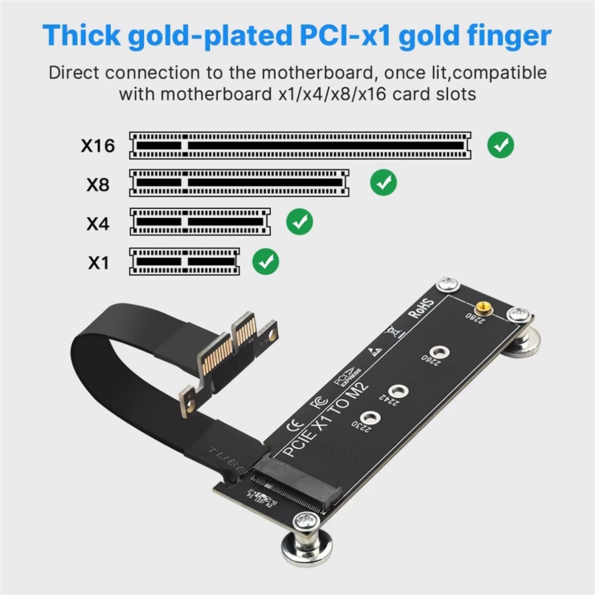L77A PCI-E 3.0 X1 to M.2 NVMe  - Pcie Riser Cable recension och pris