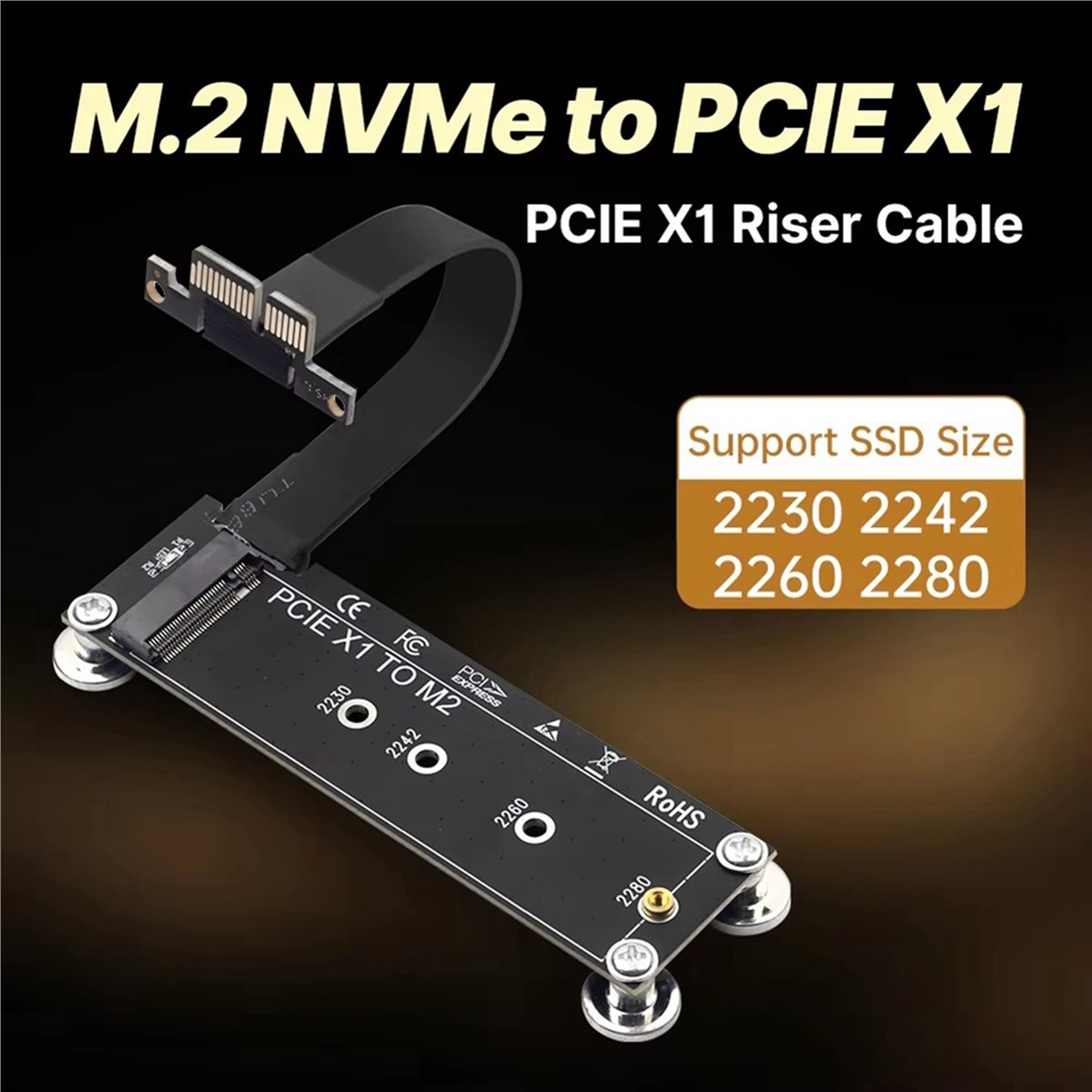 L77A PCI-E 3.0 X1 to M.2 NVMe  - Pcie Riser Cable recension och pris