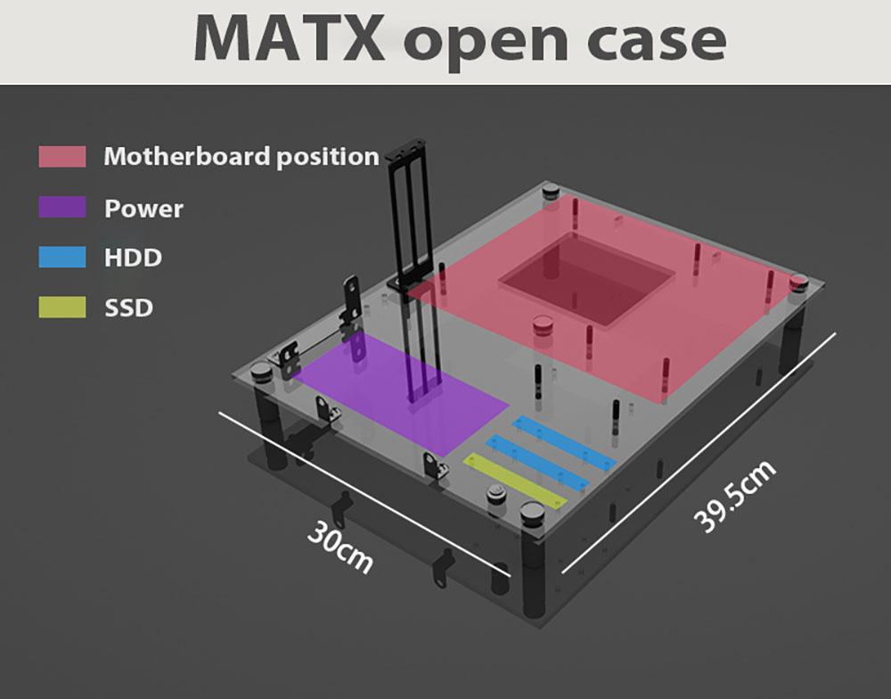 Open PC Case Test Bench DIY Ac - Pc Gaming Test recension och pris