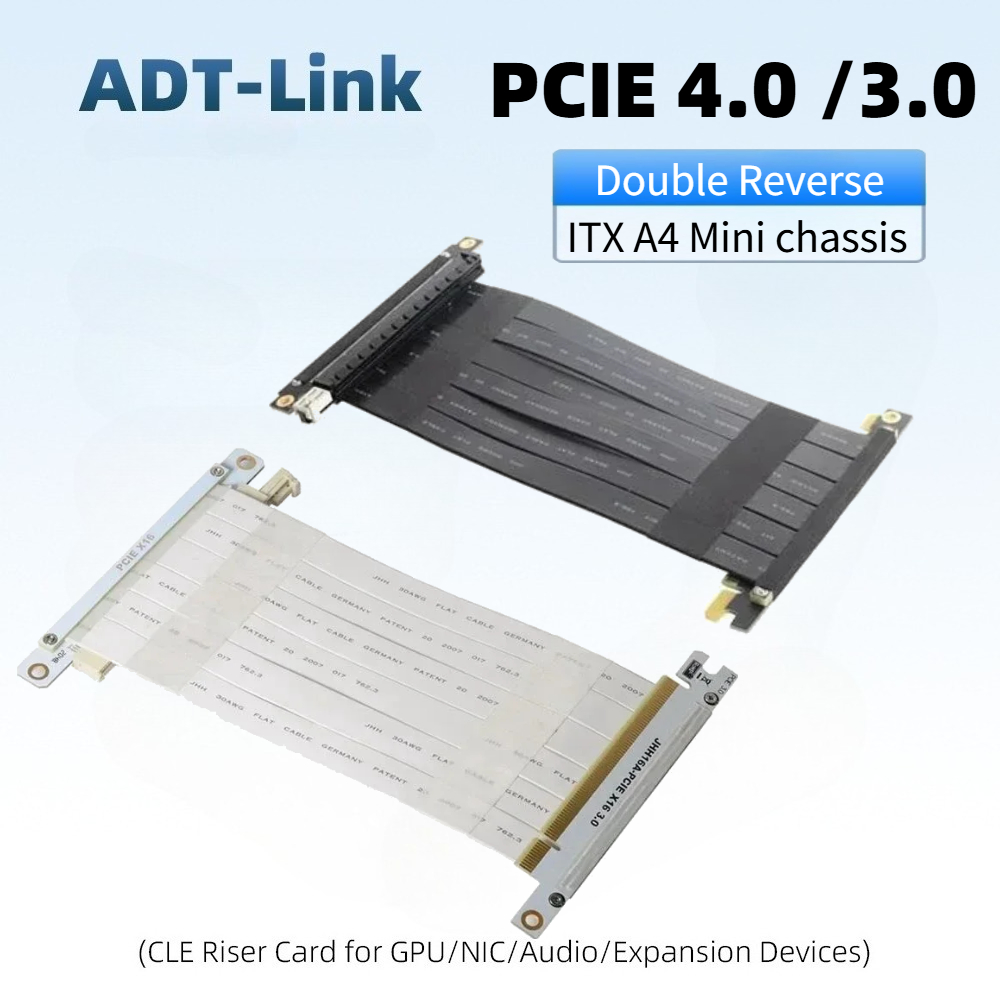 Black & White Double Reverse G - Pcie Riser Cable recension och pris