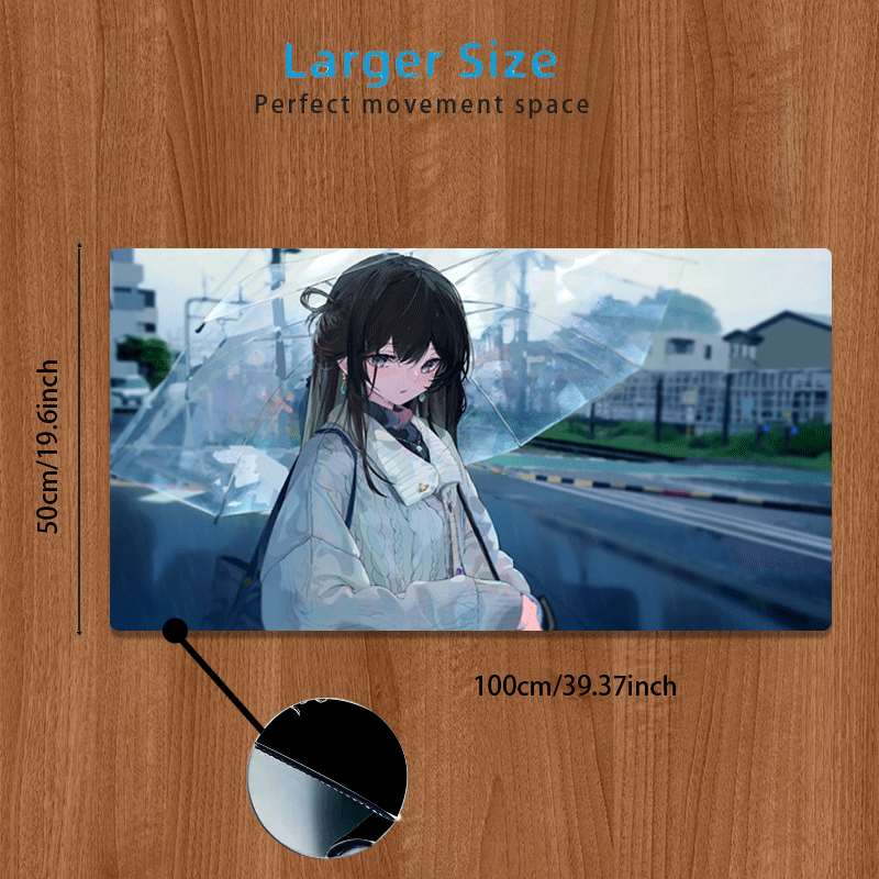 900x400mm Rainy City Anime Gir - Pc Gaming Umbrella recension och pris