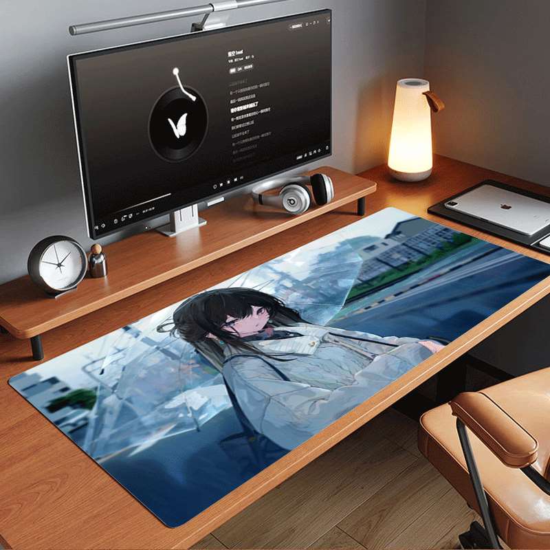 900x400mm Rainy City Anime Gir - Pc Gaming Umbrella recension och pris