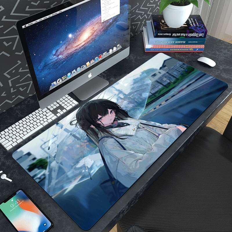 900x400mm Rainy City Anime Gir - Pc Gaming Umbrella recension och pris