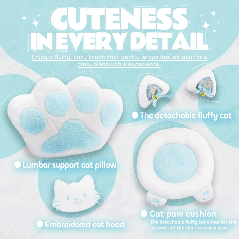 Cute Cat Ear Gaming Chair with - Pc Gaming Umbrella recension och pris