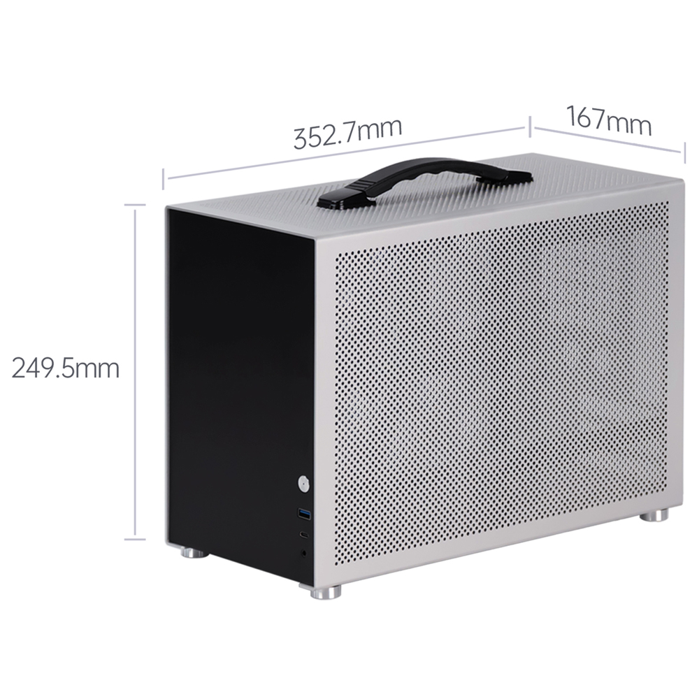 ZZAW D3 Desktop Mini ITX PC Ca - Pc Gaming Liquid Cooling recension och pris